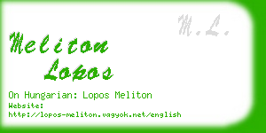 meliton lopos business card